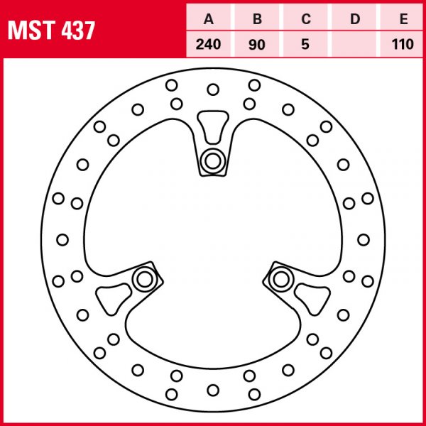 TRW Bremsscheibe Allround starr MST437 UH125 Burgman C8