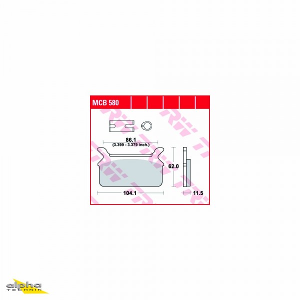 TRW Bremsbelagsatz MCB580 Tour Glide Classic FLTC