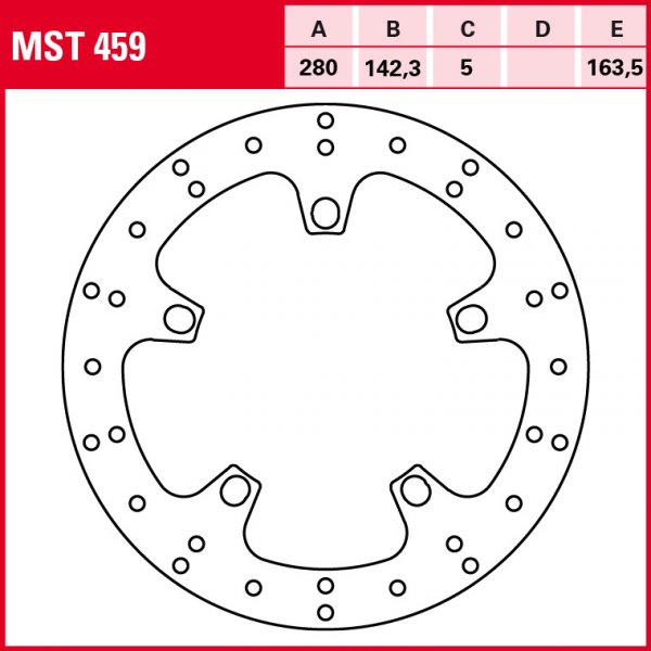 TRW Bremsscheibe Allround starr MST459 SRV850 M55 GP800