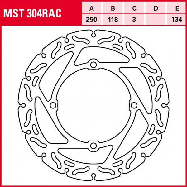 TRW Bremsscheibe Sportiv starr MST304RAC RMX450 PL41