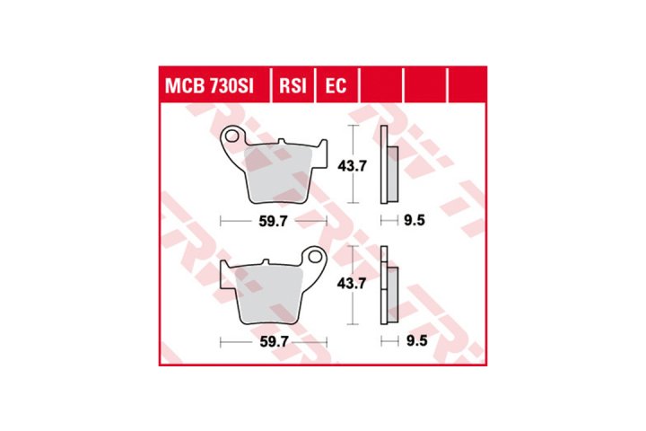 TRW Bremsbelagsatz EC MCB730EC CRF150R KE03 CRE450F