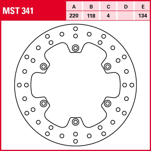 TRW Bremsscheibe Allround starr MST341 KLX400 DR125SM CS