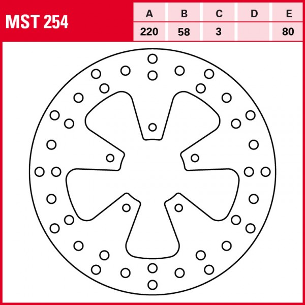 TRW Bremsscheibe Allround starr MST254 NRG50 Extreme LC C22 Sportcity 125 SG Runner 50 C36