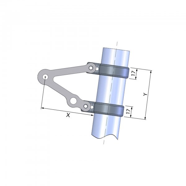 LSL Lampenhalter 51mm, kurz, mit Blinkeraufnahme für