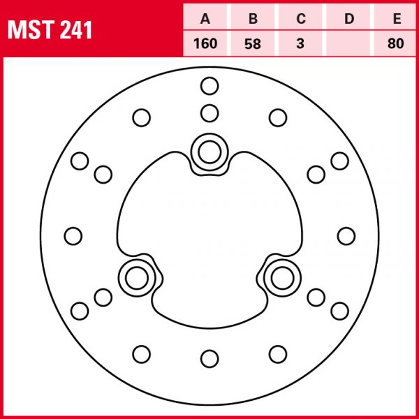 TRW Bremsscheibe Allround starr MST241 City 50 4P SFX50 AF37 Calypso 50 KCZ Mio 50 HU05W