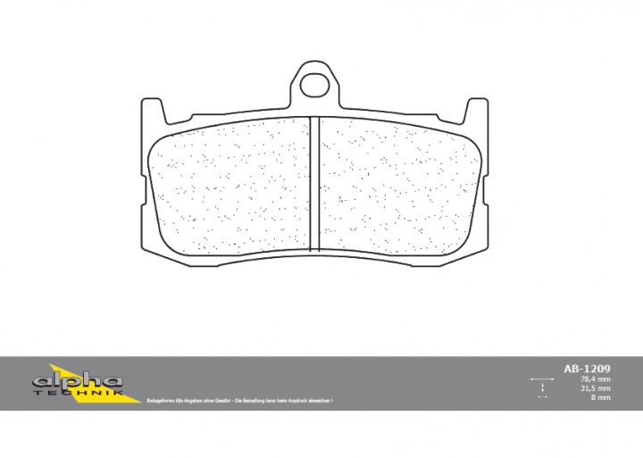 ALPHA TECHNIK Bremsbelag Straße mit ABE für Daytona 675 H67