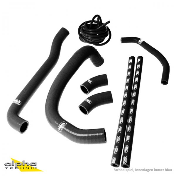 SAMCO Siliconschlauch Kit schwarz Kawasaki ZXR750,ZX750J für ZXR750 ZX750J