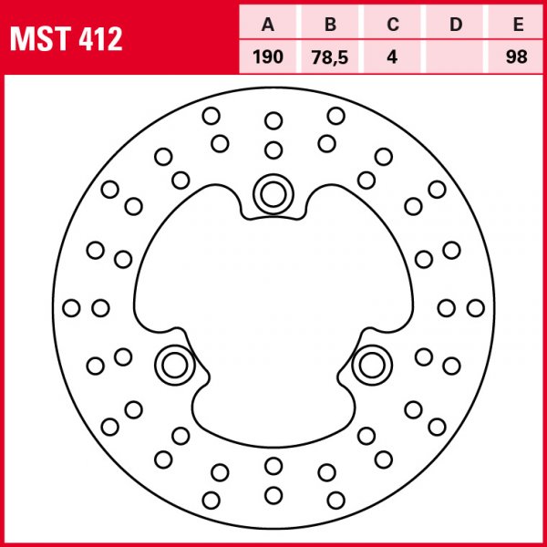 TRW Bremsscheibe Allround starr MST412 LTR450 Quad Racer AL