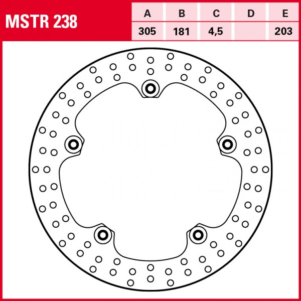 TRW Bremsscheibe Allround Semifloating MSTR238 R1200GS R12