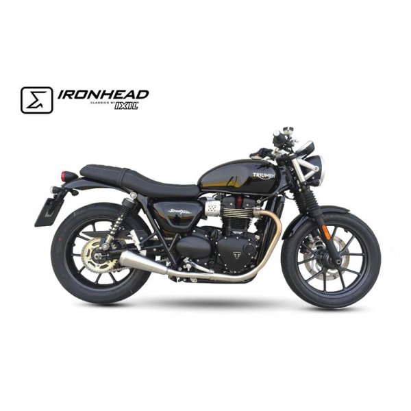 IRONHEAD Endschalldämpfer FULL LINE, Triumph Street Twin 900 EFI ABS, (DP01), 16-18, (Euro4) für S