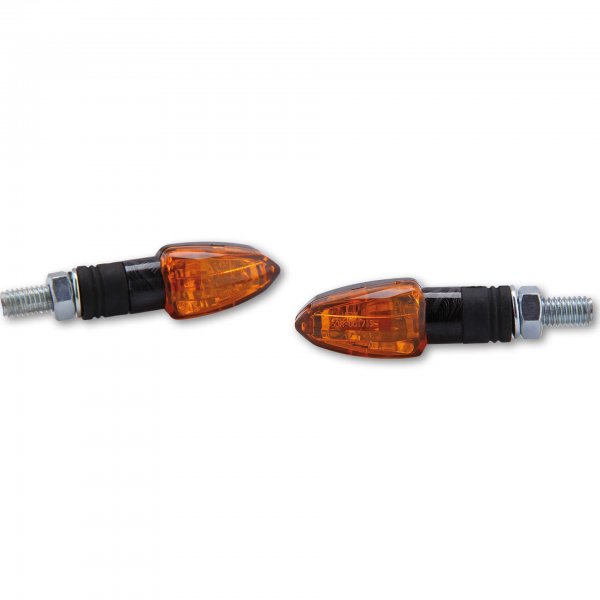 SHIN YO Halogen Blinker LIZZARD, Carbon Look, gelbes Glas, 12V/6W für