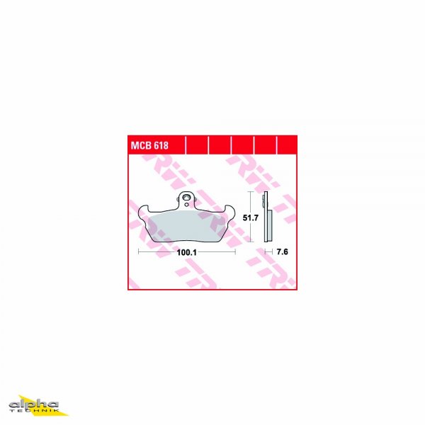 TRW Bremsbelagsatz MCB618 Tuareg ETX350 W12 350 Quota 1000 ie KB