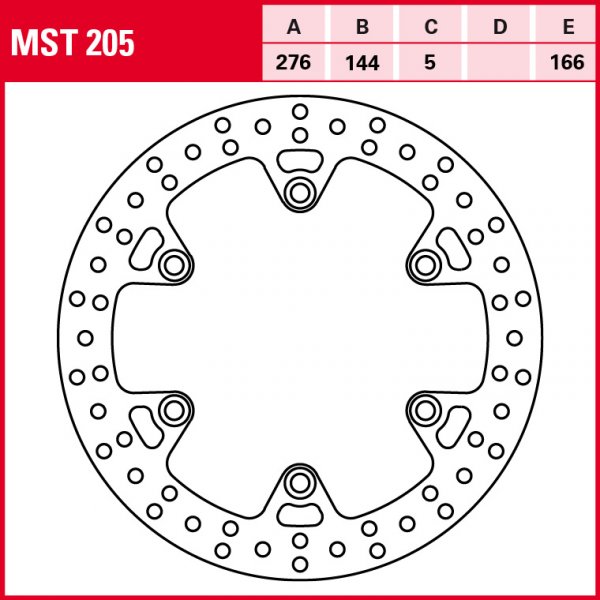 TRW Bremsscheibe Allround starr MST205 CBX750F RC17 Tiger 900 T400