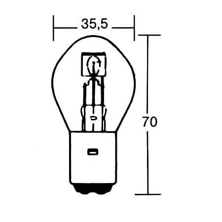 - Kein Hersteller - S2 Glühlampe 12V 35/35W BA20D für