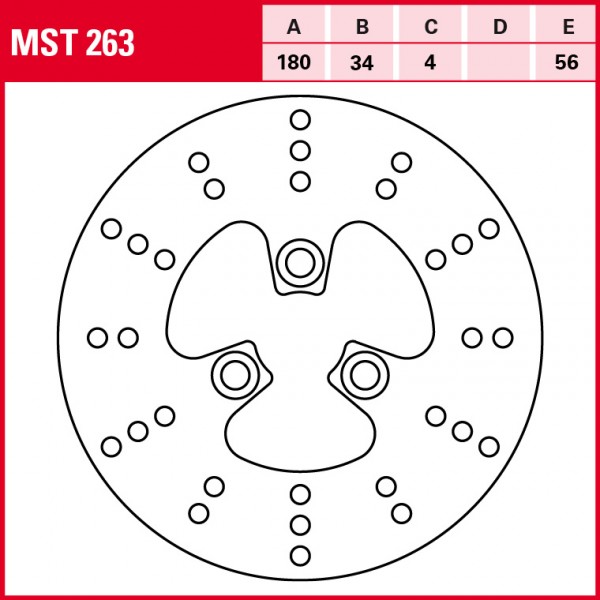 TRW Bremsscheibe Allround starr MST263 UX50 Zillion AT