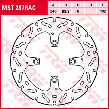 TRW Bremsscheibe Sportiv starr MST287RAC Monster 1200S MA