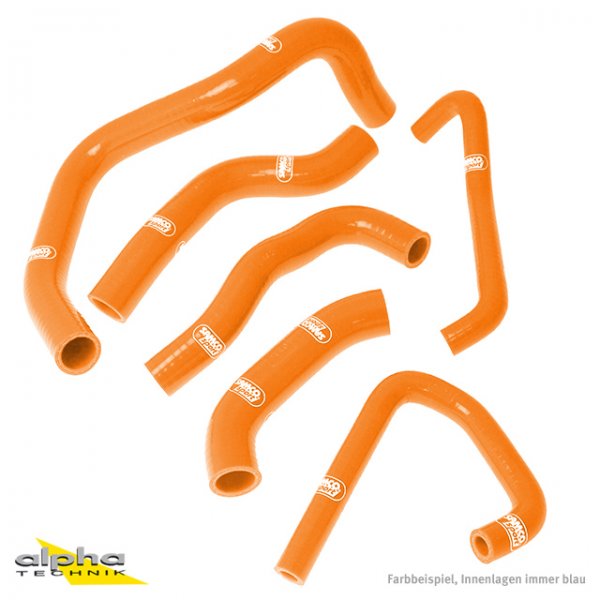 SAMCO Siliconschlauch Kit orange f. Kawasaki ZX6R, ZX600P für ZX6R Ninja ZX600P