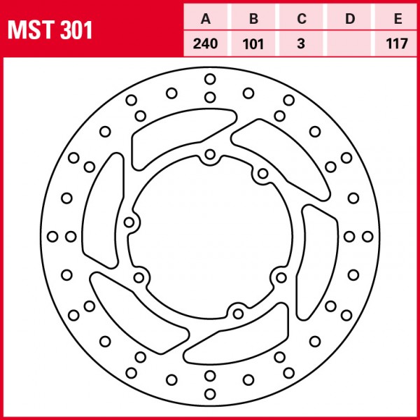 TRW Bremsscheibe Allround starr MST301 CRF450R