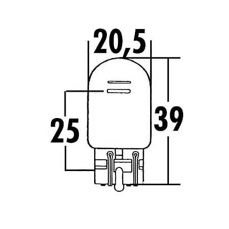 - Kein Hersteller - W21/5W, Glassockel-Glühlampe 12V 21/5W W3x16Q für