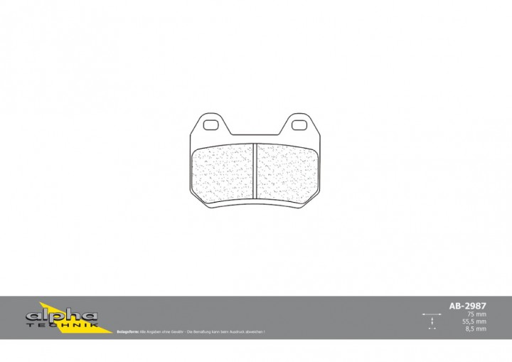 ALPHA TECHNIK Bremsbelag Straße mit ABE für K1200LT K2LT
