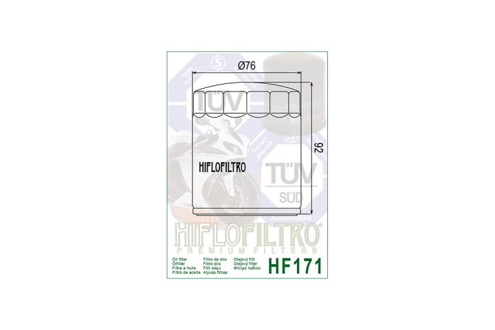 HIFLO Filter Ölfilter HF171C, HARLEY, CHROM * Dyna Super Glide FXD X1 White Lightning EB1